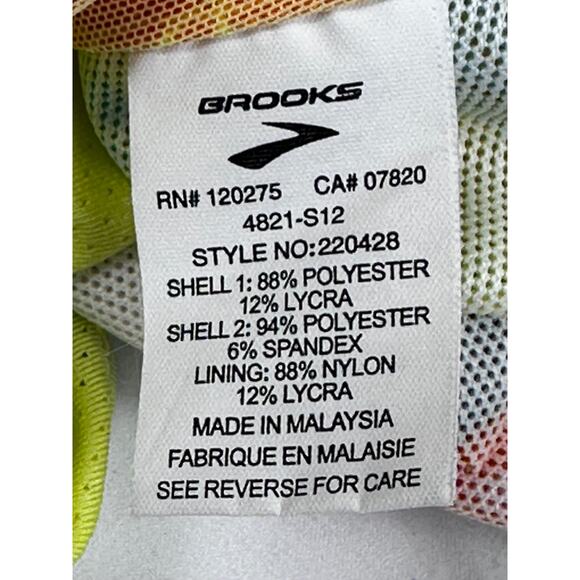 Brooks Women's D'Lite Mesh Flower Check Skort with inside pocket XS - Picture 9 of 9